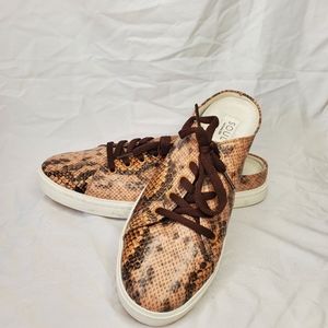 ♤ Soul Naturalizer Kemper Mule Faux Snakeskin Faux Fur Lined Size 9.5